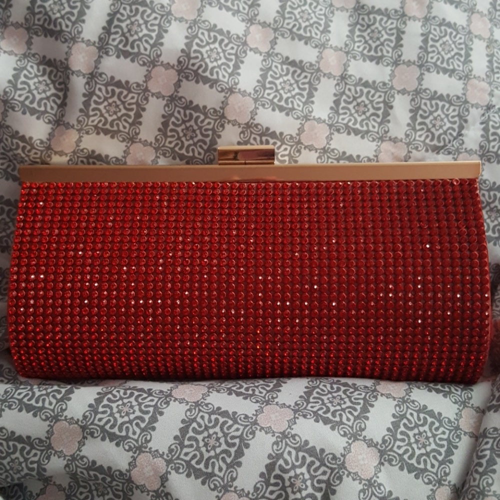 Charming Charlie red clutch